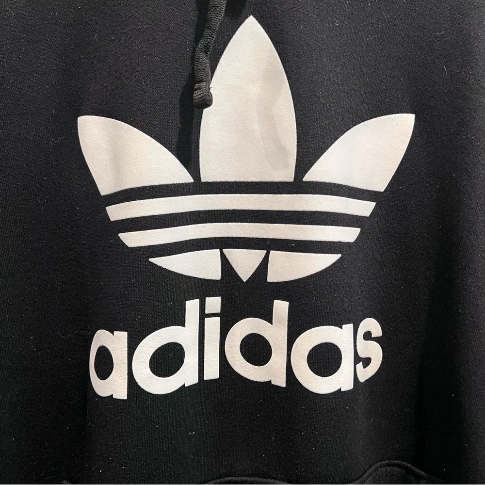 Adidas black Trefoil‎ Hoodie mens size M
